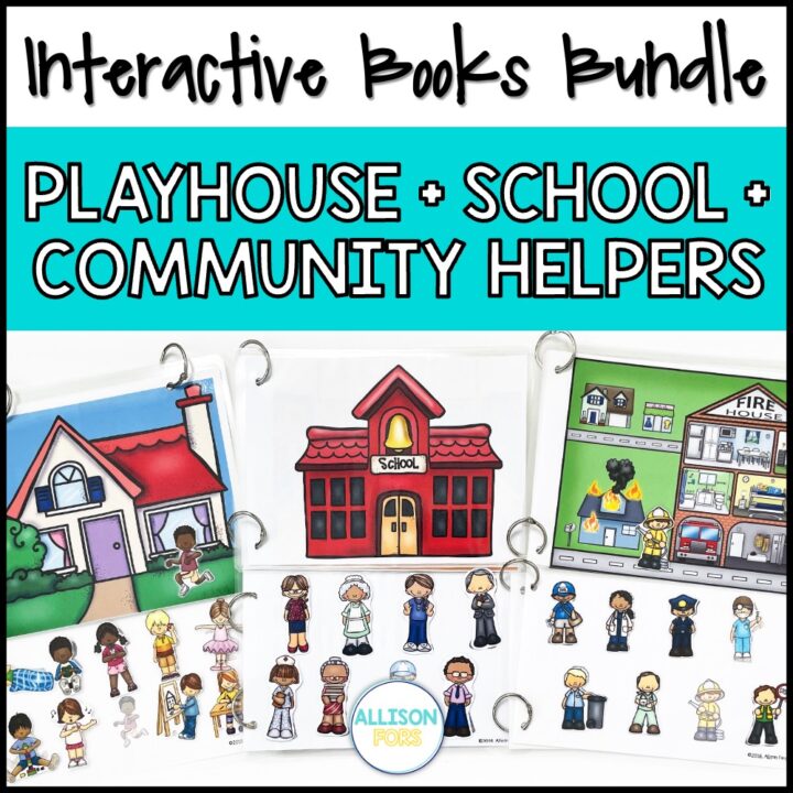 Interactive Books Trio Bundle Speech Therapy - Playhouse, School ...