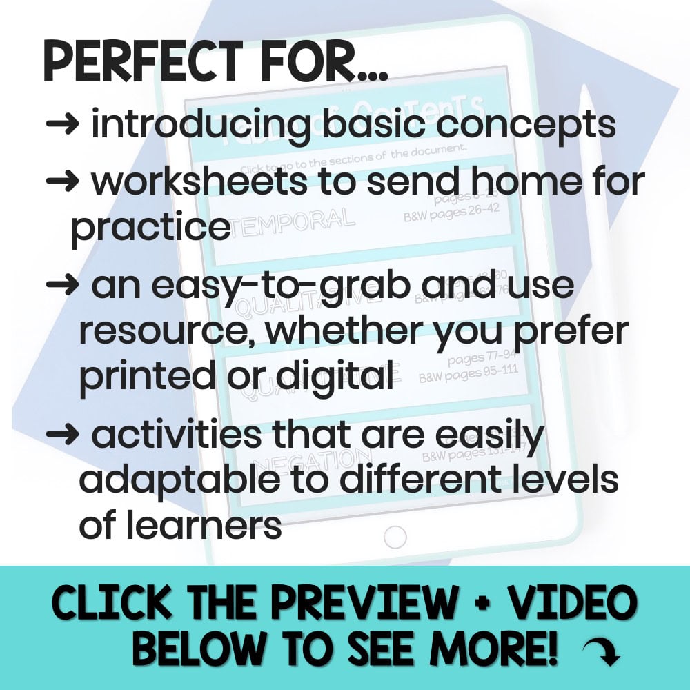 Temporal Basic Concepts Speech Therapy, Special Education, & ESL ...