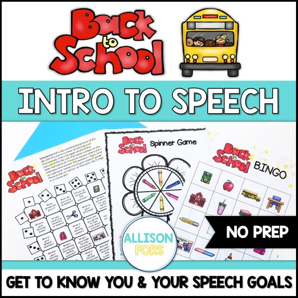 back to school speech therapy