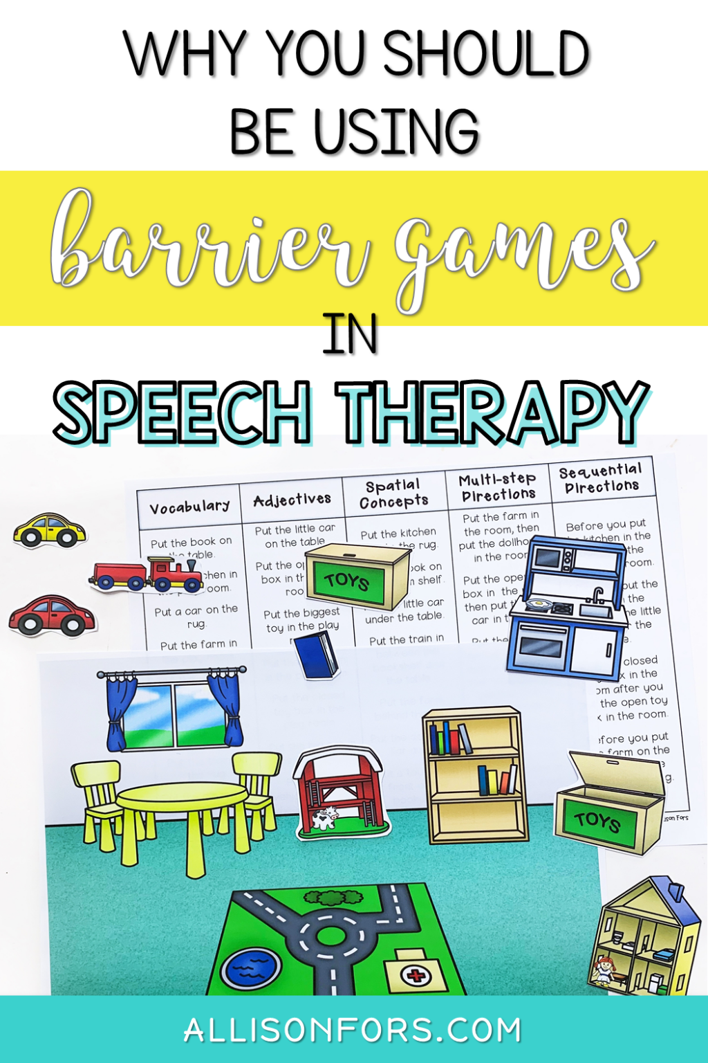 barrier games speech therapy - Allison Fors