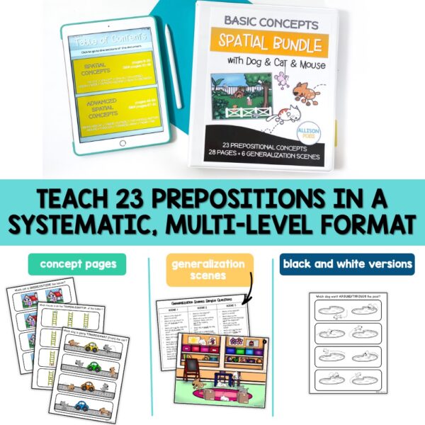 Prepositions Worksheets Bundle Basic Concepts NO PREP - Image 2