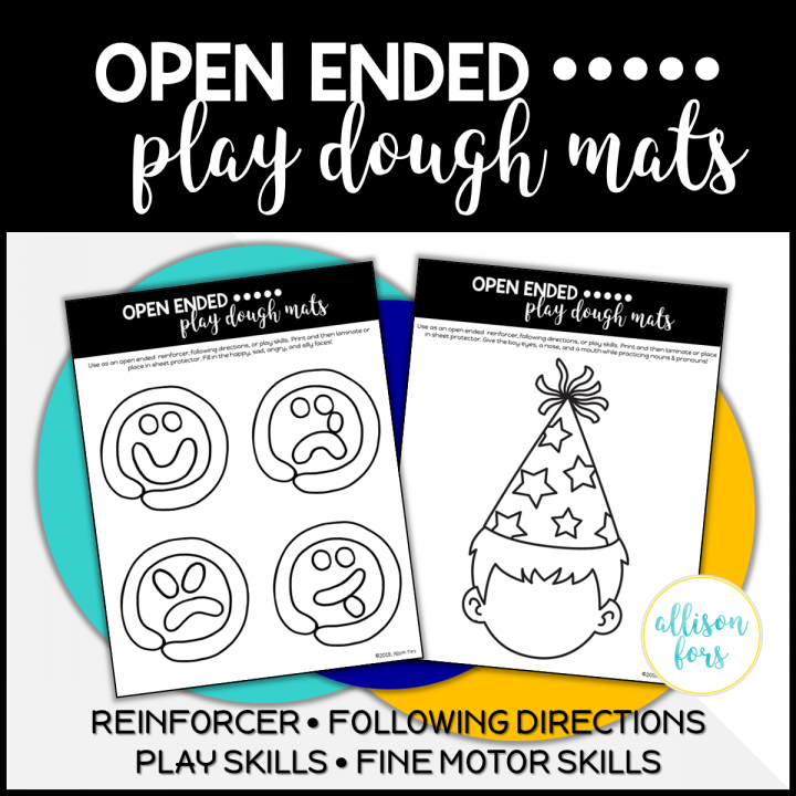 Playdough Mats for Fine Motor and Sensory Play, Early Intervention Therapy