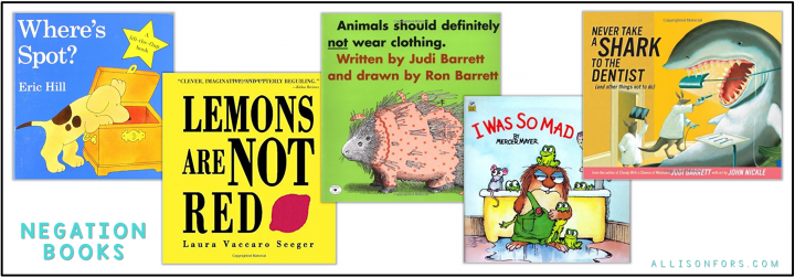30 Books to Help teach Negation in Speech Therapy