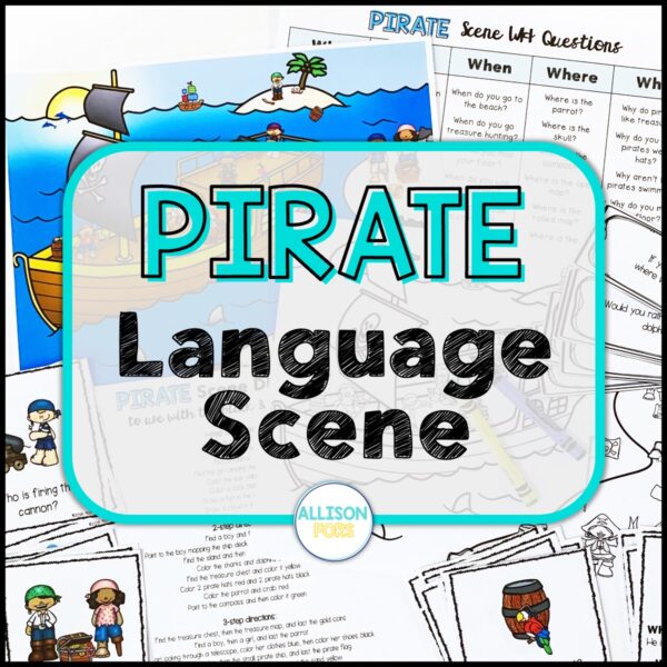 Pirate Speech Picture Scene for Speech Therapy - Talk Like a Pirate Day