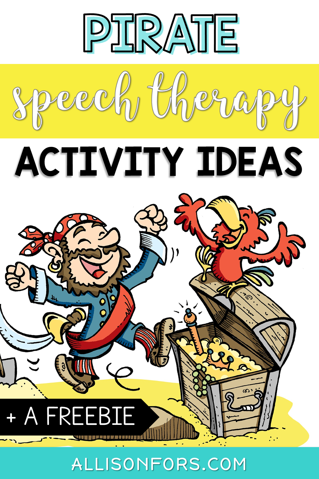 Pirate Themed Speech Therapy Activities and Ideas