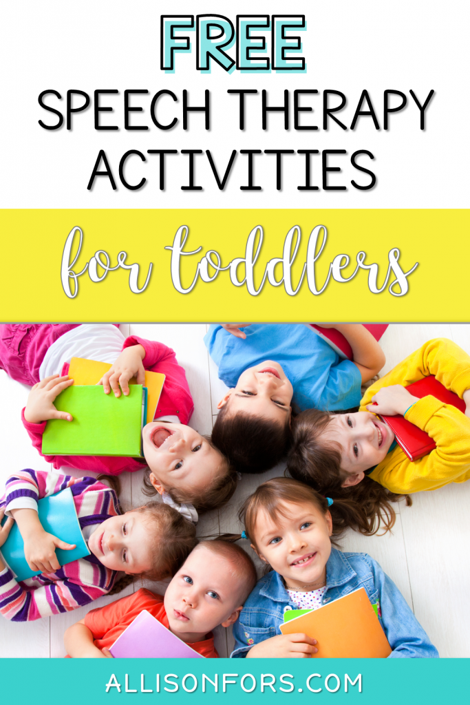 Free Speech Therapy Activities Toddlers