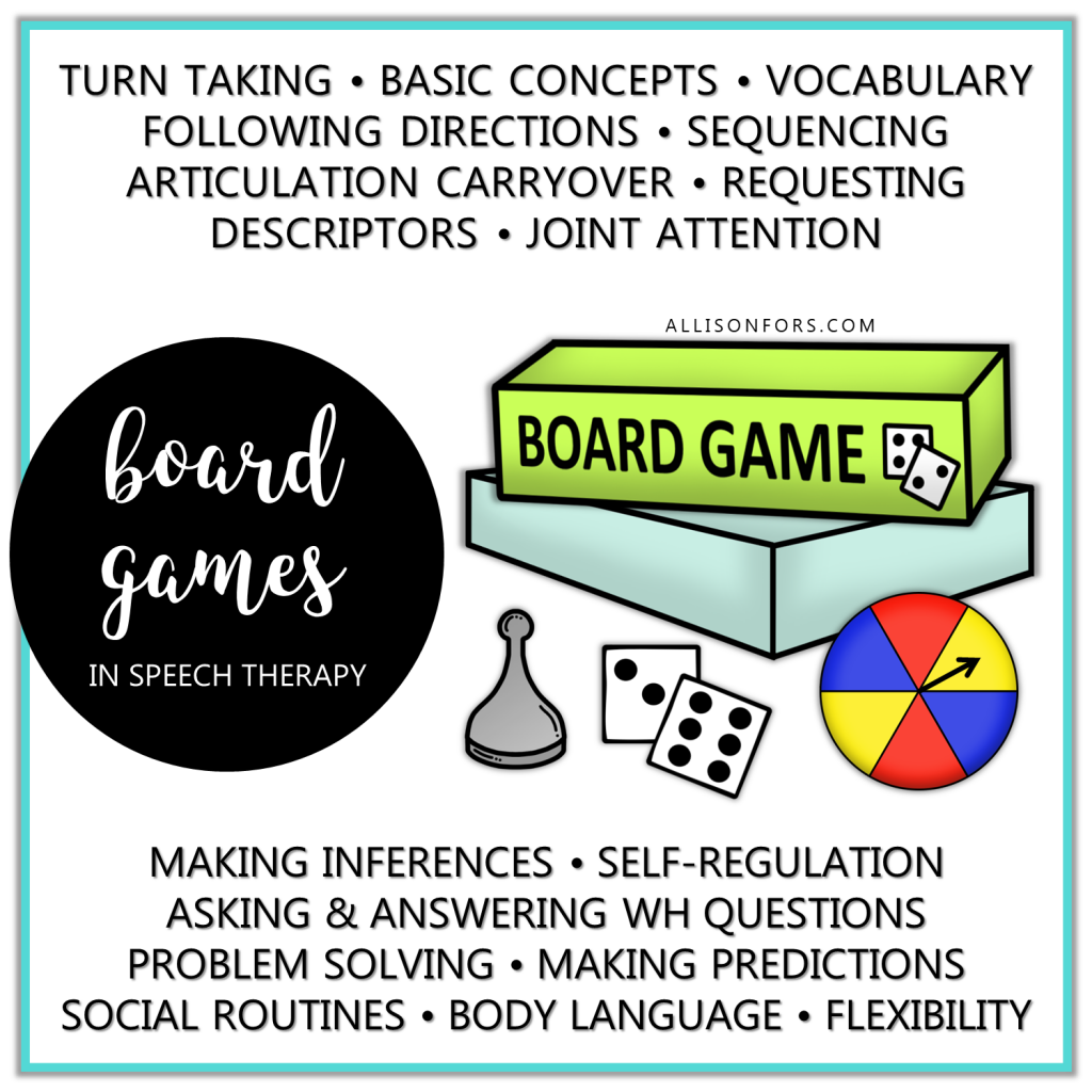 board games speech therapy