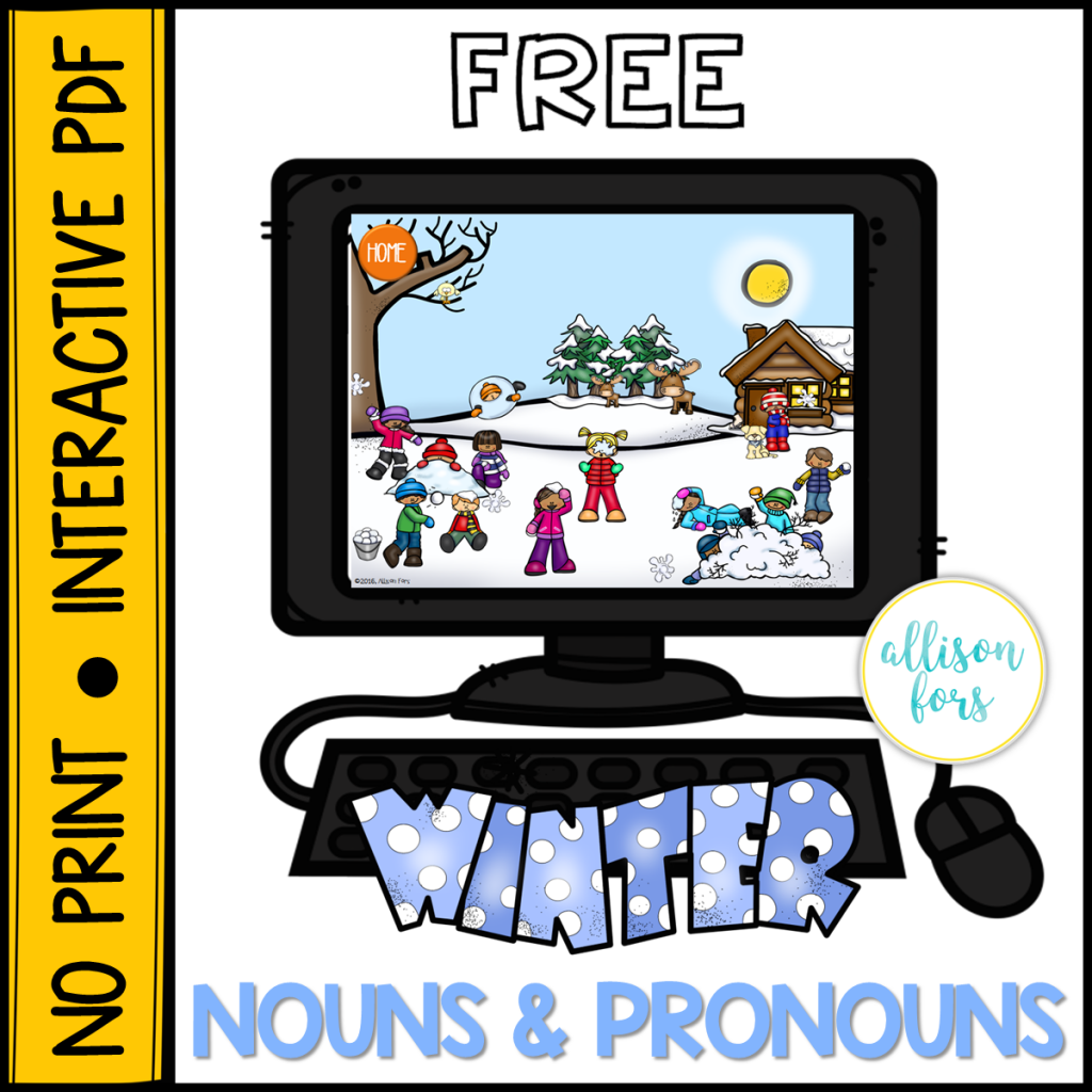 free winter speech therapy activities