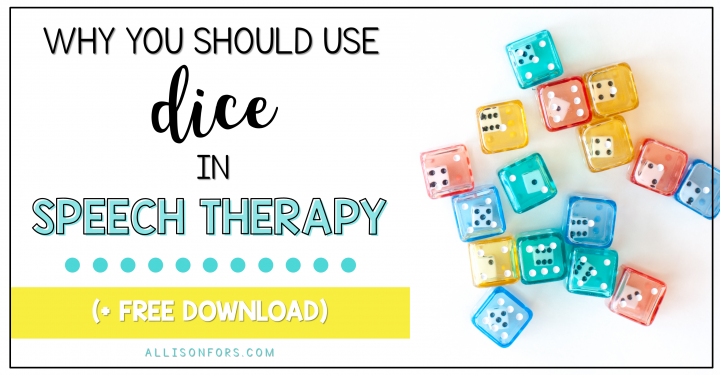 dice games speech therapy