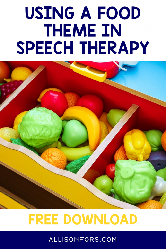food theme speech therapy