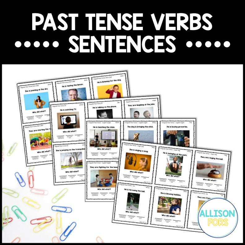 irregular past tense verbs worksheets speech therapy