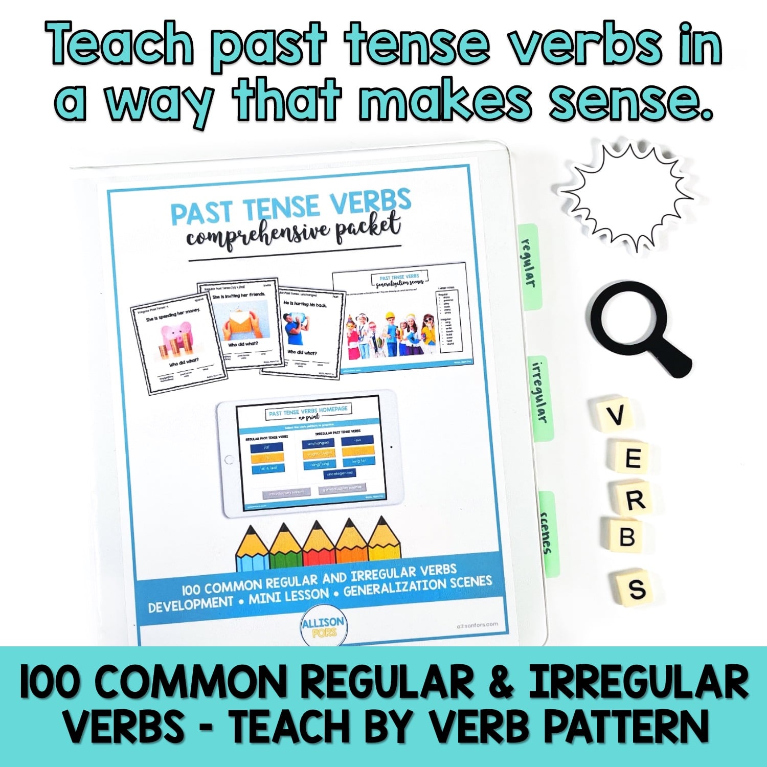 Past Tense Verbs Unit | Speech Therapy Printable and Digital