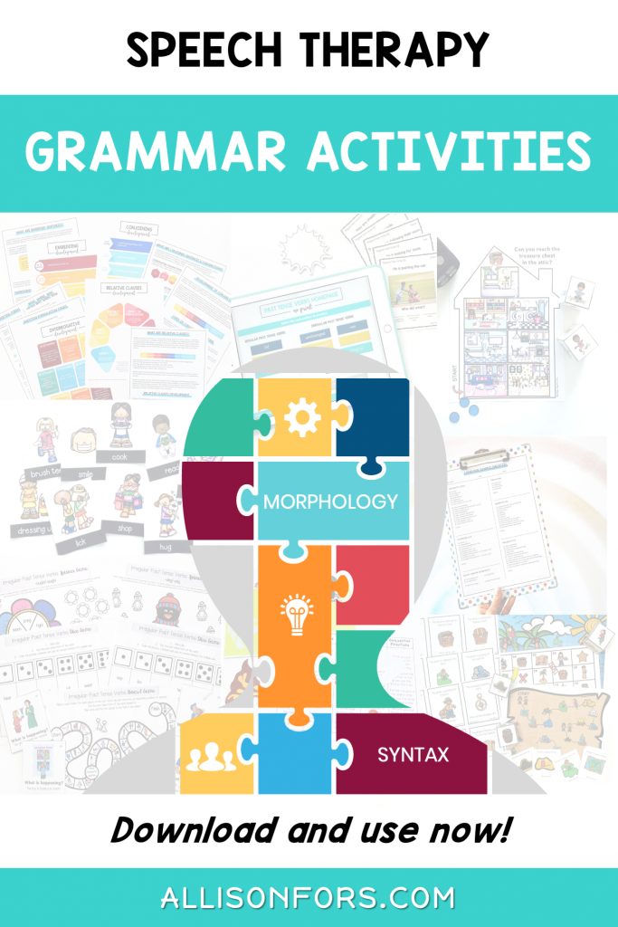 grammar activities speech therapy