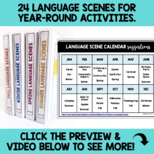 Picture Scenes for Speech Therapy - Language Scenes Bundle | Allison ...