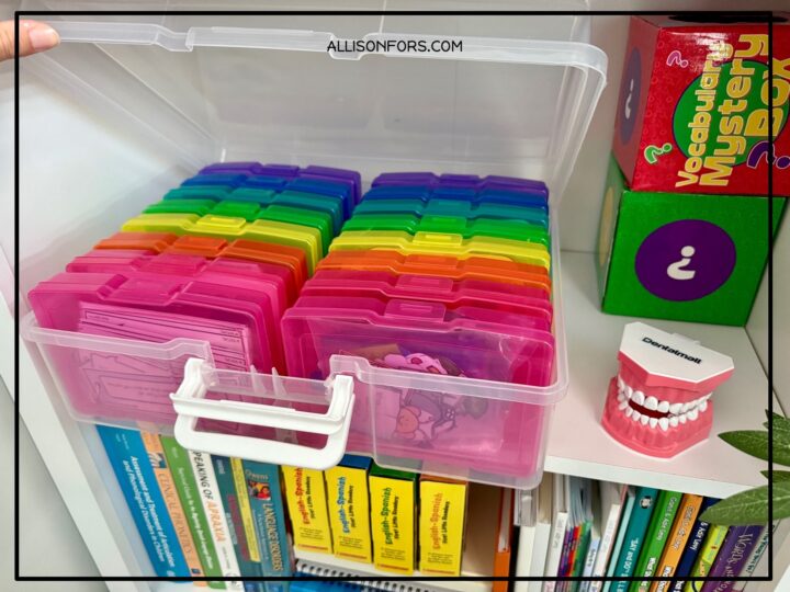Smart Organization Tips Speech Therapy Materials | Allison Fors