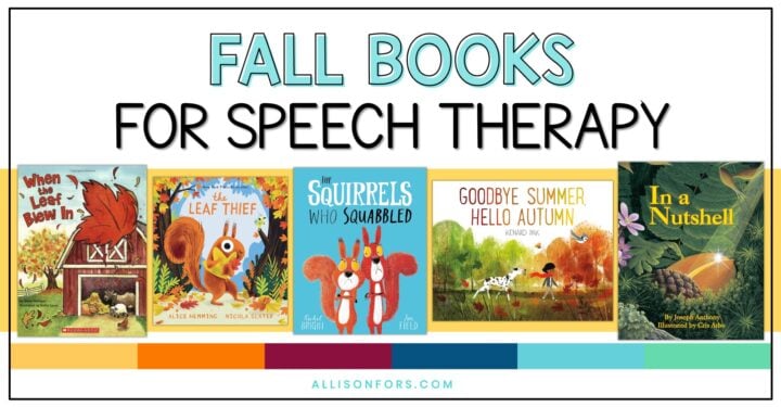fall books for speech therapy classroom