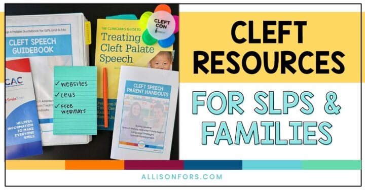 cleft resources for speech therapy