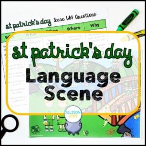 St Patrick's Day Picture Scene for Speech Therapy - Language Scene