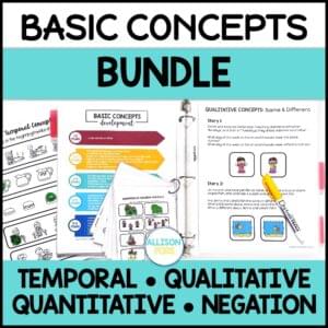 Basic Concepts Speech Therapy Bundle NO PREP